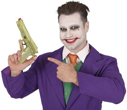 Replika pistole Joker zlatý 22cm